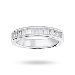 06505381 - Platinum 0.75 Carat Baguette Half Eternity Ring