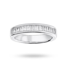06505382 - Platinum 0.75 Carat Baguette Half Eternity Ring