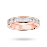 Mappin & Webb 18 Carat Rose Gold 0.75 Carat Baguette Cut Half Eternity Ring