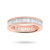 Mappin & Webb 18 Carat Rose Gold 2.00 Carat Baguette Cut Full Eternity Ring