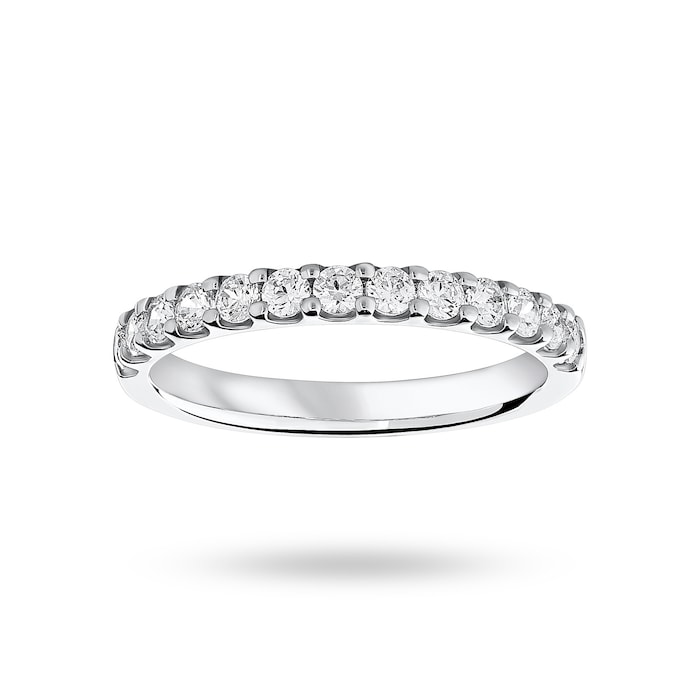 Mappin & Webb 18 Carat White Gold 0.50 Carat Brilliant Cut Half Eternity