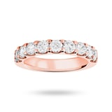 Mappin & Webb 18 Carat Rose Gold 1.45 Carat Brilliant Cut Half Eternity - Ring Size M