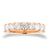 Mappin & Webb 18 Carat Rose Gold 2.10 Carat Brilliant Cut Half Eternity - Ring Size P