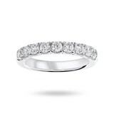 Mappin & Webb Platinum 0.75 Carat Brilliant Cut Half Eternity - Ring Size O