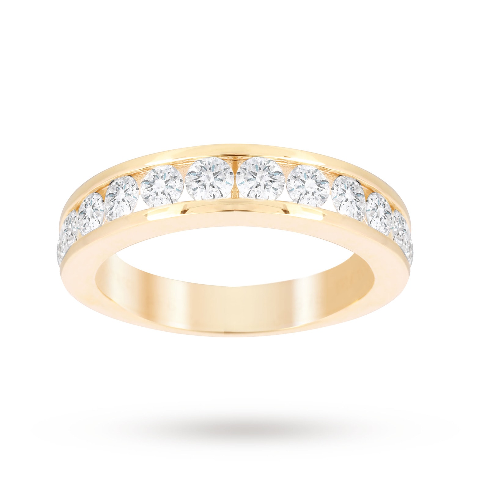 18 Carat Rose Gold 0.75 Carat Brilliant Cut Half Eternity - Ring Size L