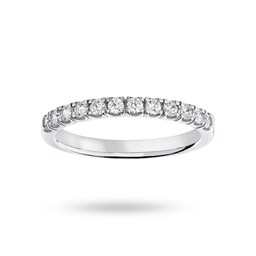 06505498 - Platinum 0.33 Carat Brilliant Cut Under Bezel Half Eternity Ring