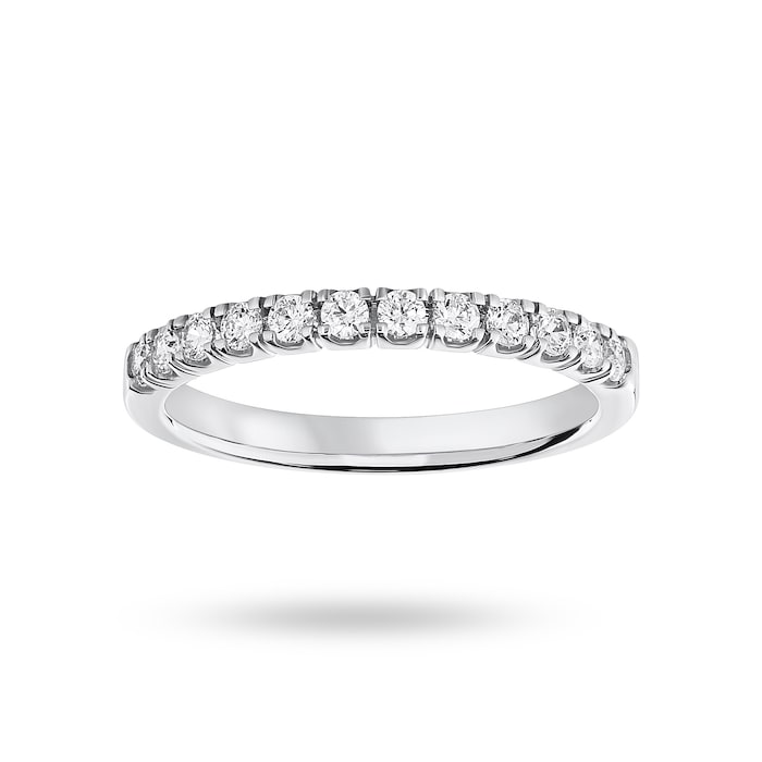 Mappin & Webb Platinum 0.33 Carat Brilliant Cut Under Bezel Half Eternity Ring