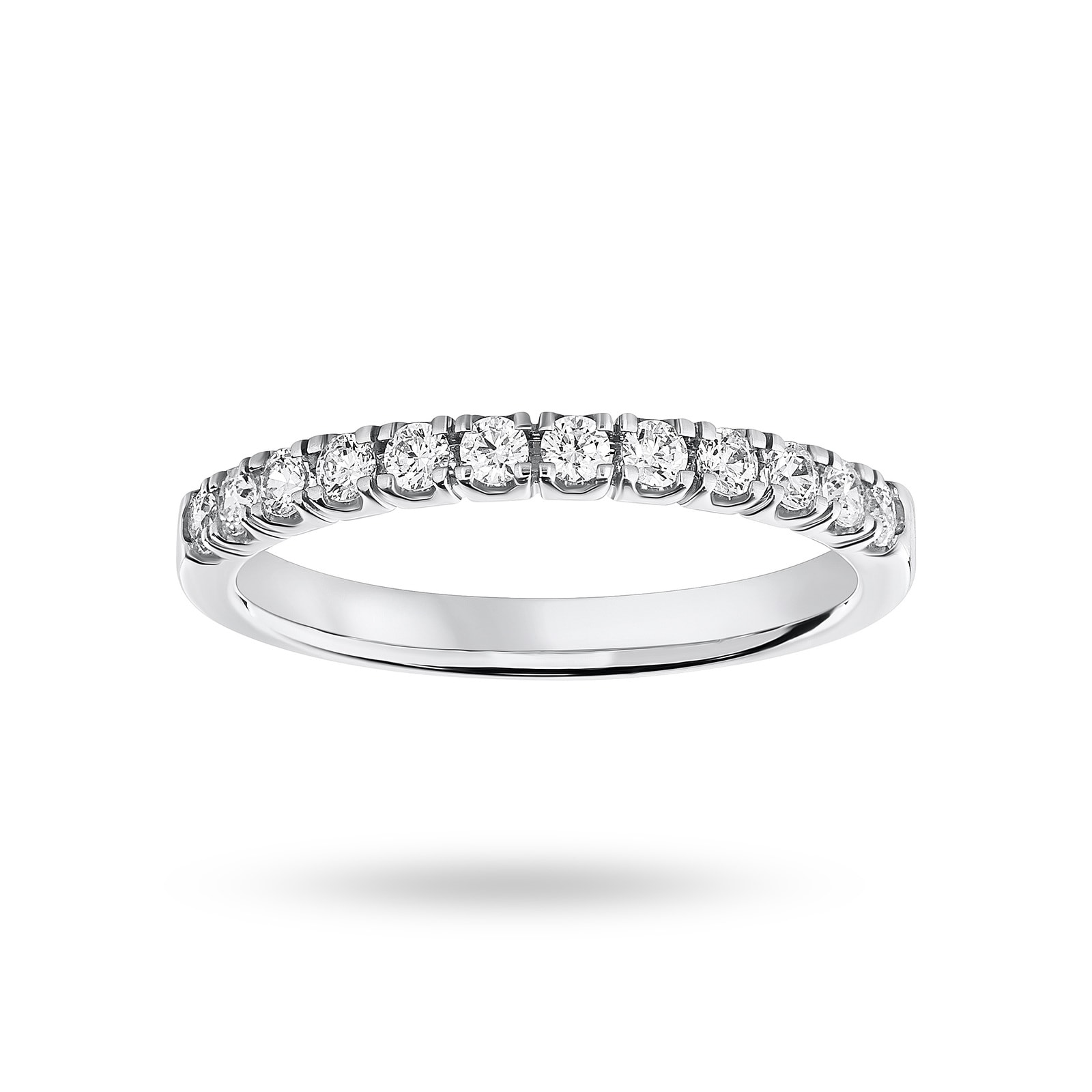Mappin & Webb Platinum 0.33 Carat Brilliant Cut Under Bezel Half Eternity Ring