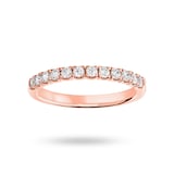 Mappin & Webb 18 Carat Rose Gold 0.33 Carat Brilliant Cut Under Bezel Half Eternity Ring - Ring Size K