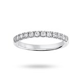 Mappin & Webb 18 Carat White Gold 0.33 Carat Brilliant Cut Under Bezel Half Eternity Ring - Ring Size J