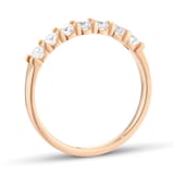 Mappin & Webb 18 Carat Rose Gold 0.50 Carat Brilliant Cut Under Bezel Half Eternity Ring