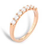 Mappin & Webb 18 Carat Rose Gold 0.50 Carat Brilliant Cut Under Bezel Half Eternity Ring