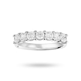 Mappin & Webb Platinum 1.00 Carat Brilliant Cut Under Bezel Half Eternity Ring