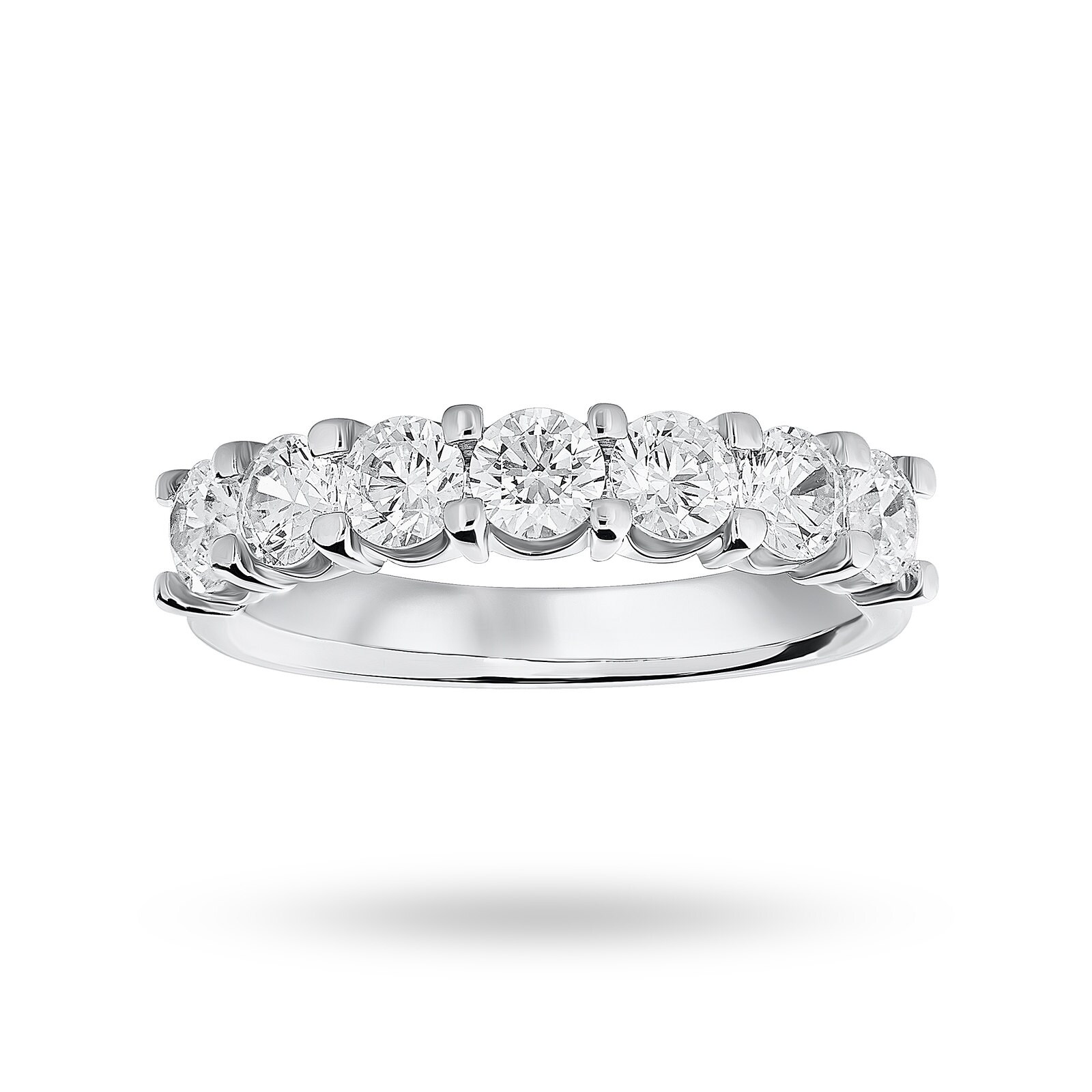 Mappin & Webb Platinum 1.30 Carat Brilliant Cut Under Bezel Half Eternity Ring