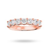 Mappin & Webb 18 Carat Rose Gold 1.30 Carat Brilliant Cut Under Bezel Half Eternity Ring - Ring Size M