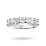 Mappin & Webb 18 Carat White Gold 1.30 Carat Brilliant Cut Under Bezel Half Eternity Ring