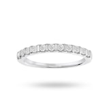Mappin & Webb 18 Carat White Gold 0.30 Carat Brilliant Cut Bar Half Eternity Ring - Ring Size P