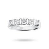 Mappin & Webb Platinum 0.90 Carat Brilliant Cut Bar Half Eternity Ring