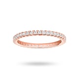 Mappin & Webb 18 Carat Rose Gold 0.50 Carat Brilliant Cut Claw Set Full Eternity Ring - Ring Size L