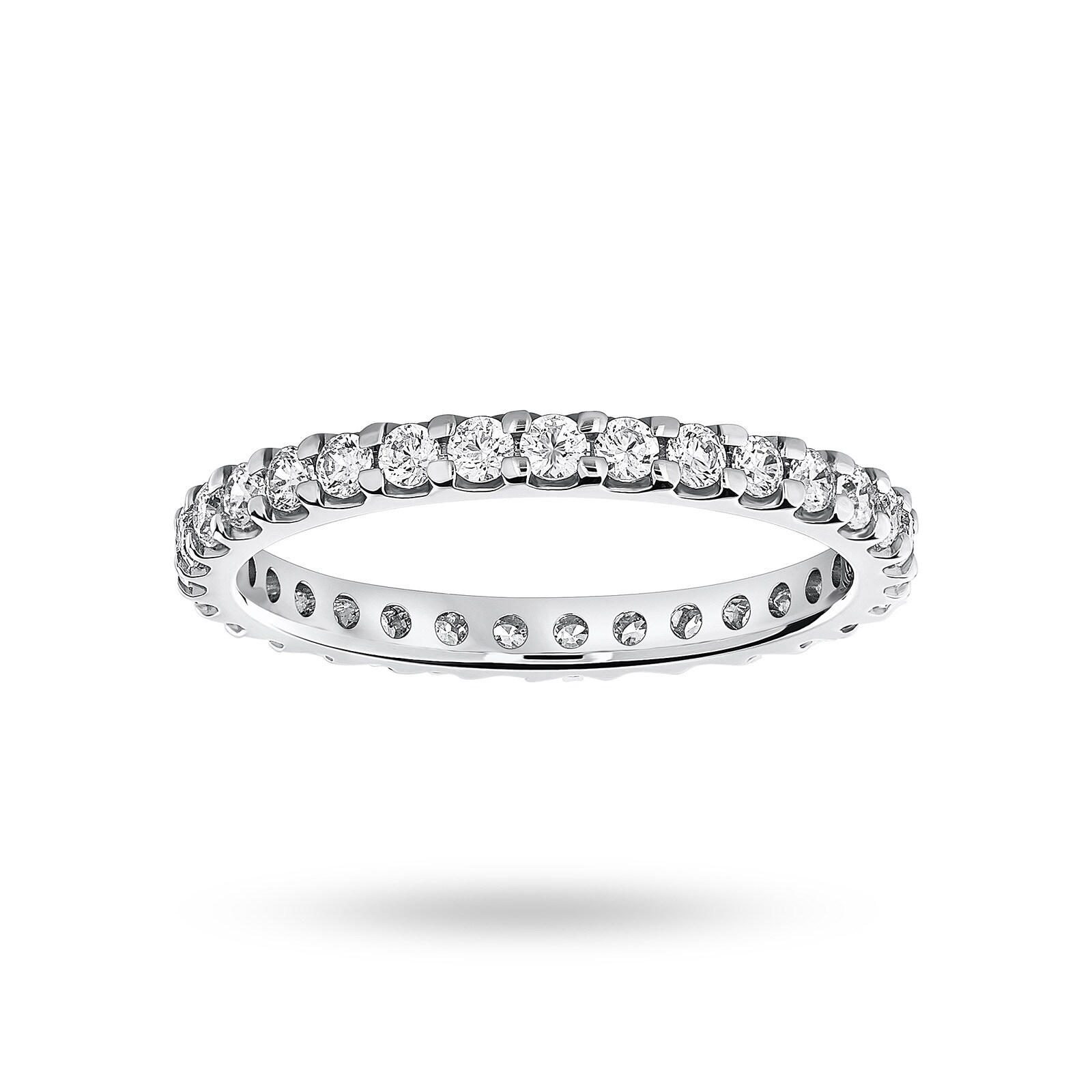 18 Carat White Gold 0.50 Carat Brilliant Cut Claw Set Full Eternity Ring - Ring Size M