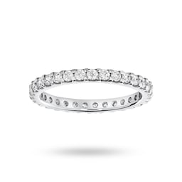 06505617 - 18 Carat White Gold 0.50 Carat Brilliant Cut Claw Set Full Eternity Ring