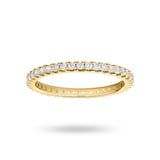 Mappin & Webb 18 Carat Yellow Gold 0.50 Carat Brilliant Cut Claw Set Full Eternity Ring