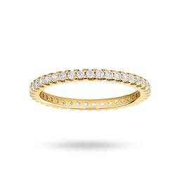 06505620 - 18 Carat Yellow Gold 0.50 Carat Brilliant Cut Claw Set Full Eternity Ring