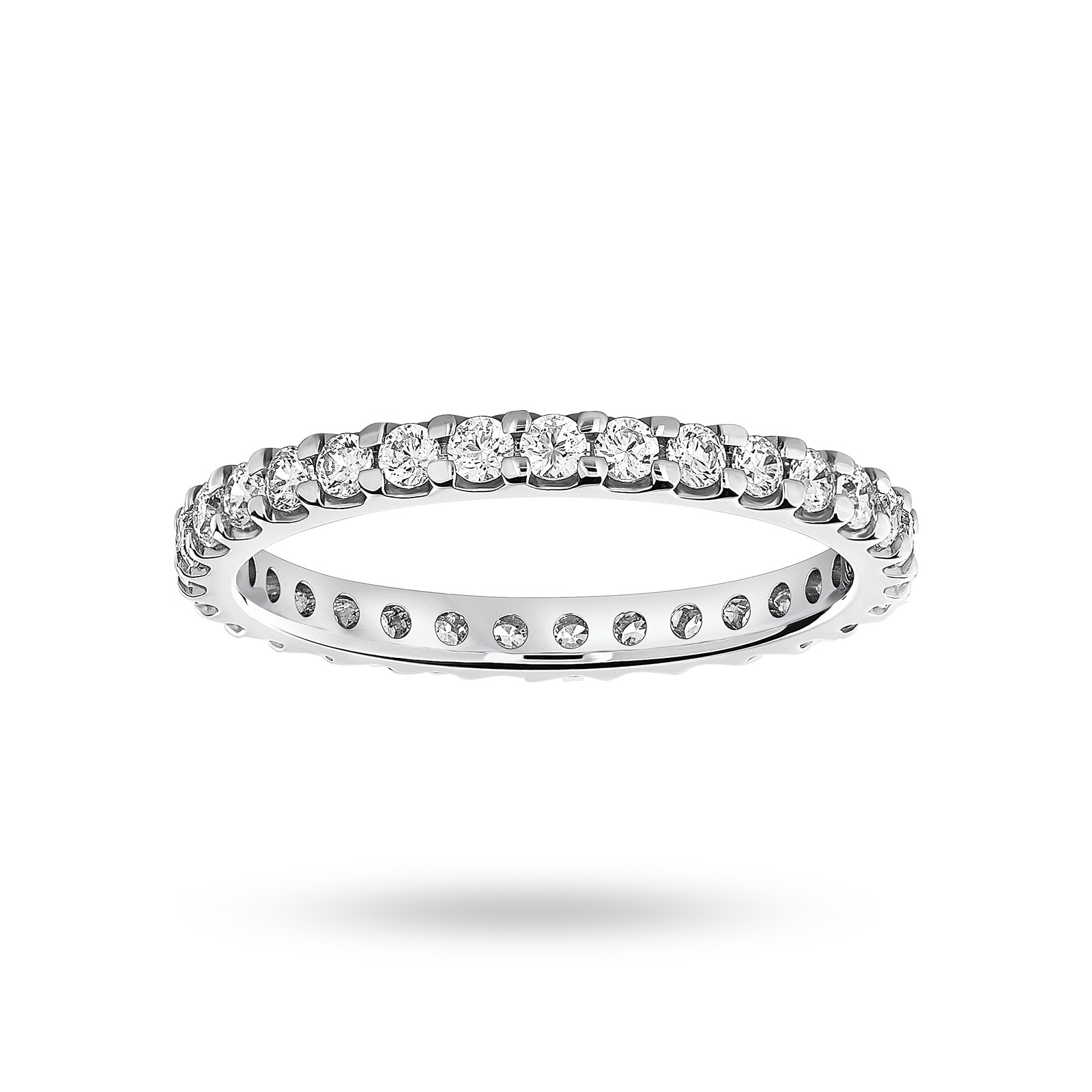 Platinum 0.75 Carat Brilliant Cut Claw Set Full Eternity Ring - Ring Size M
