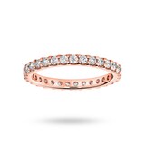 Mappin & Webb 18 Carat Rose Gold 0.75 Carat Brilliant Cut Claw Set Full Eternity Ring - Ring Size L