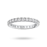 Mappin & Webb Platinum 1.00 Carat Brilliant Cut Claw Set Full Eternity Ring - Ring Size O