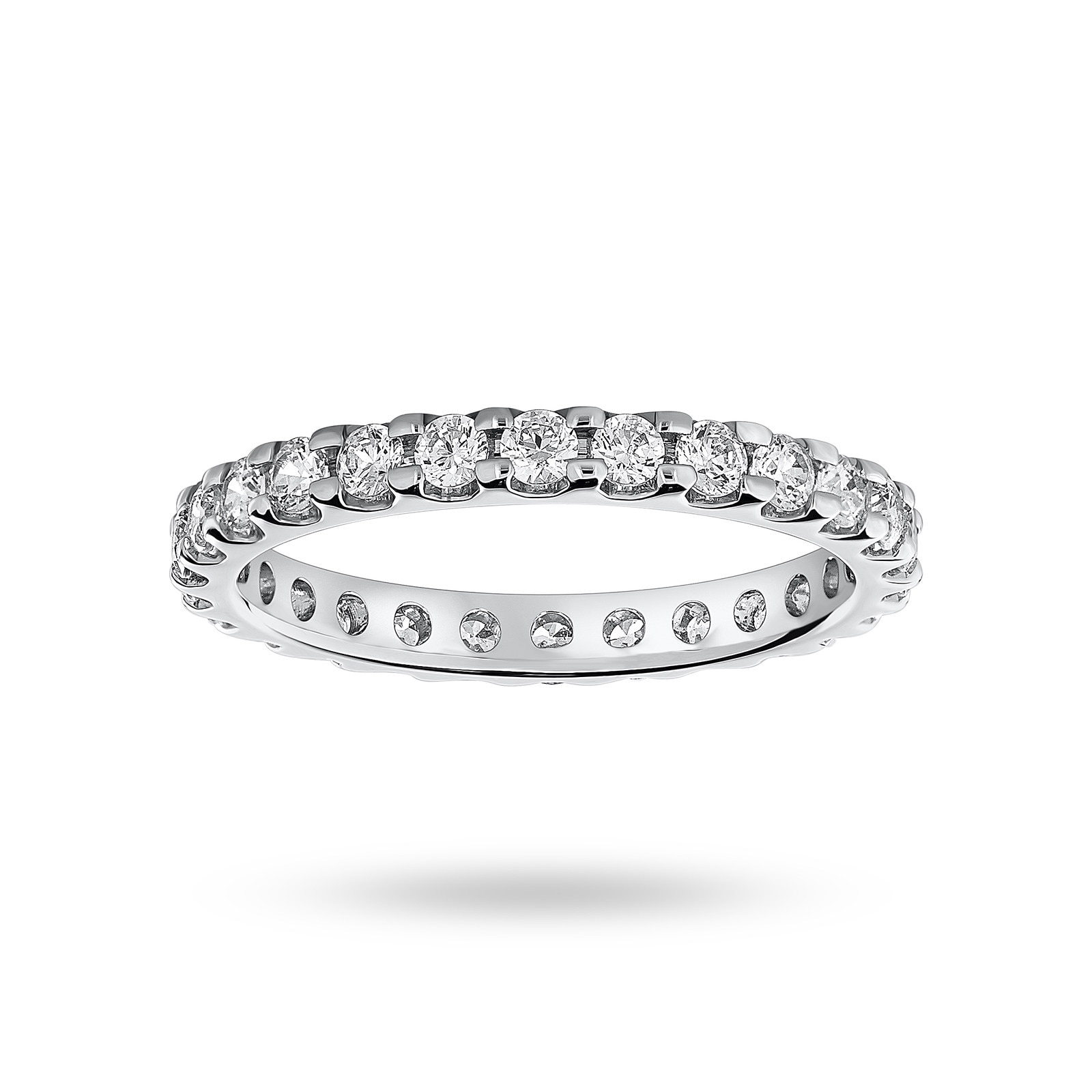 18 Carat White Gold 1.00 Carat Brilliant Cut Claw Set Full Eternity Ring - Ring Size O