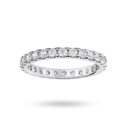 06505644 - 18 Carat White Gold 1.00 Carat Brilliant Cut Claw Set Full Eternity Ring