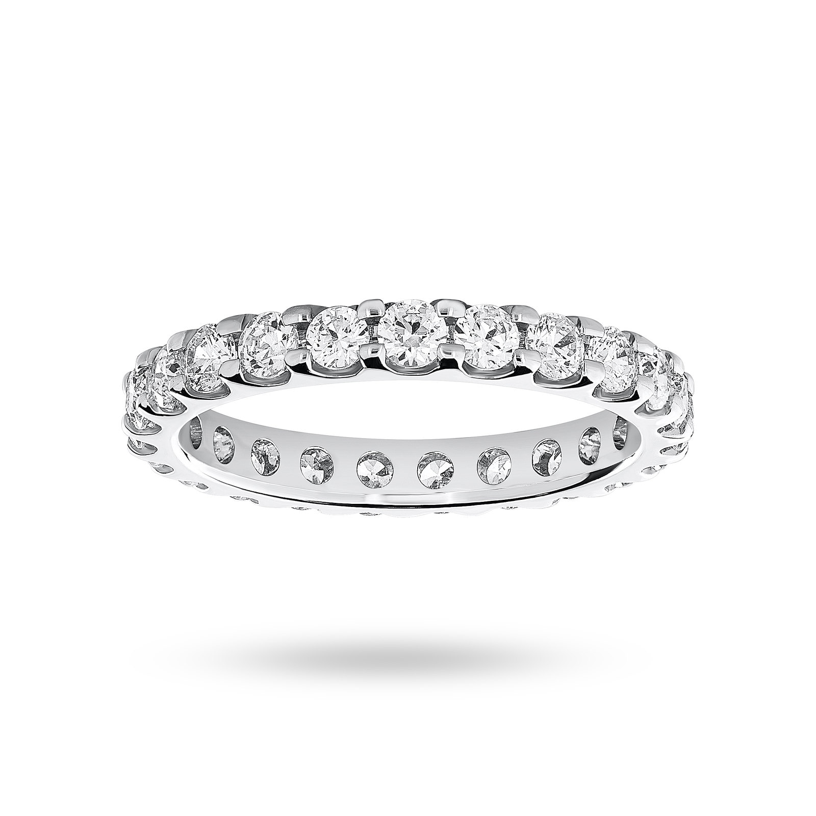 Mappin & Webb 18 Carat White Gold 1.50 Carat Brilliant Cut Claw Set Full Eternity Ring