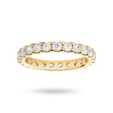 Mappin & Webb 18 Carat Yellow Gold 1.50 Carat Brilliant Cut Claw Set Full Eternity Ring - Ring Size K