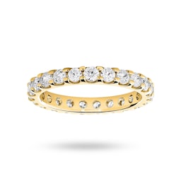 06505660 - 18 Carat Yellow Gold 1.50 Carat Brilliant Cut Claw Set Full Eternity Ring