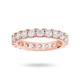 Mappin & Webb 18 Carat Rose Gold 2.00 Carat Brilliant Cut Claw Set Full Eternity Ring