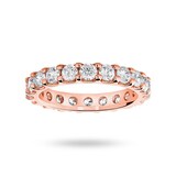 Mappin & Webb 18 Carat Rose Gold 2.00 Carat Brilliant Cut Claw Set Full Eternity Ring - Ring Size J