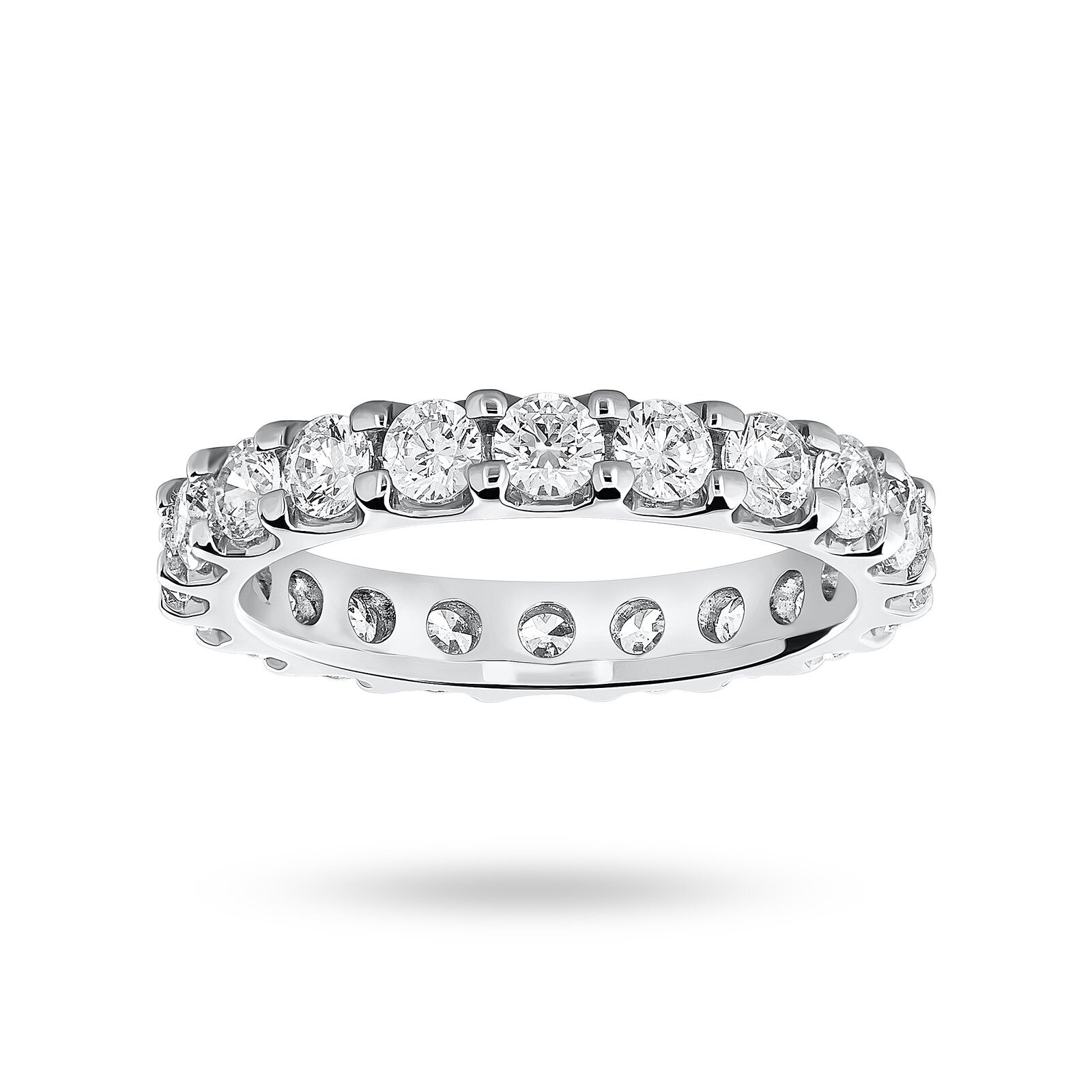 18 Carat White Gold 2.00 Carat Brilliant Cut Claw Set Full Eternity Ring - Ring Size P