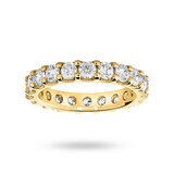 Mappin & Webb 18 Carat Yellow Gold 2.00 Carat Brilliant Cut Claw Set Full Eternity Ring