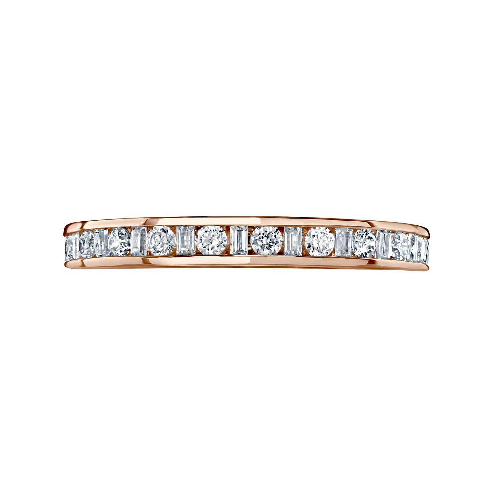Mappin & Webb 18 Carat Rose Gold 0.50 Carat  Dot Dash Channel Set Full Eternity Ring