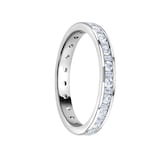 Mappin & Webb 18 Carat White Gold 0.50 Carat  Dot Dash Channel Set Full Eternity Ring - Ring Size J