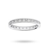 Mappin & Webb 18 Carat White Gold 0.50 Carat  Dot Dash Channel Set Full Eternity Ring - Ring Size O