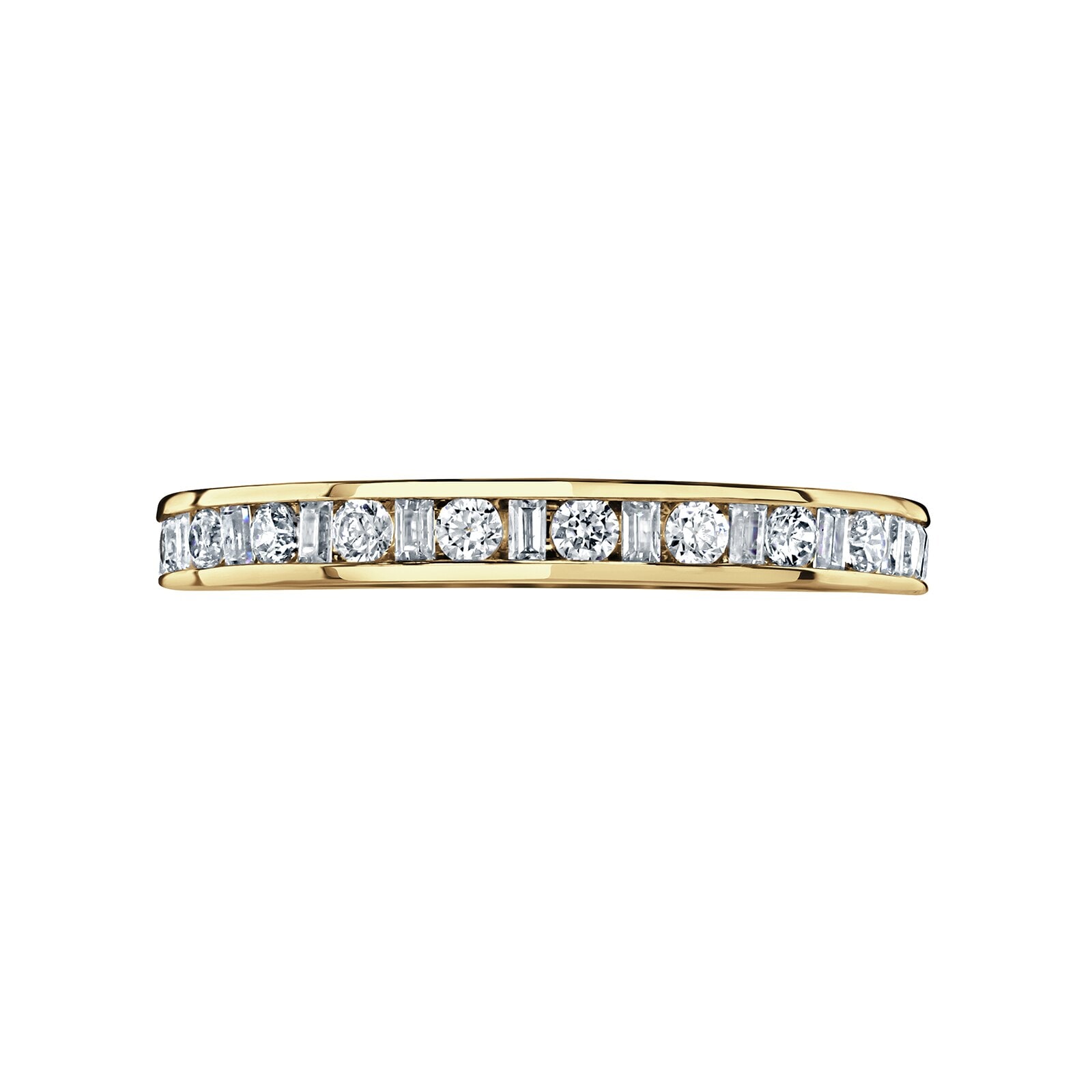 Mappin & Webb 18 Carat Yellow Gold 0.50 Carat Dot Dash Channel Set Full Eternity Ring Mappin & Webb 18 Carat Yellow Gold 0.50 Carat Dot Dash Channel Set Full Eternity Ring
