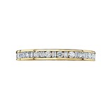 Mappin & Webb 18 Carat Yellow Gold 0.50 Carat  Dot Dash Channel Set Full Eternity Ring - Ring Size O