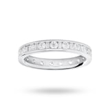 Mappin & Webb 18 Carat White Gold 1.00 Carat Dot Dash Channel Set Full Eternity Ring - Ring Size P