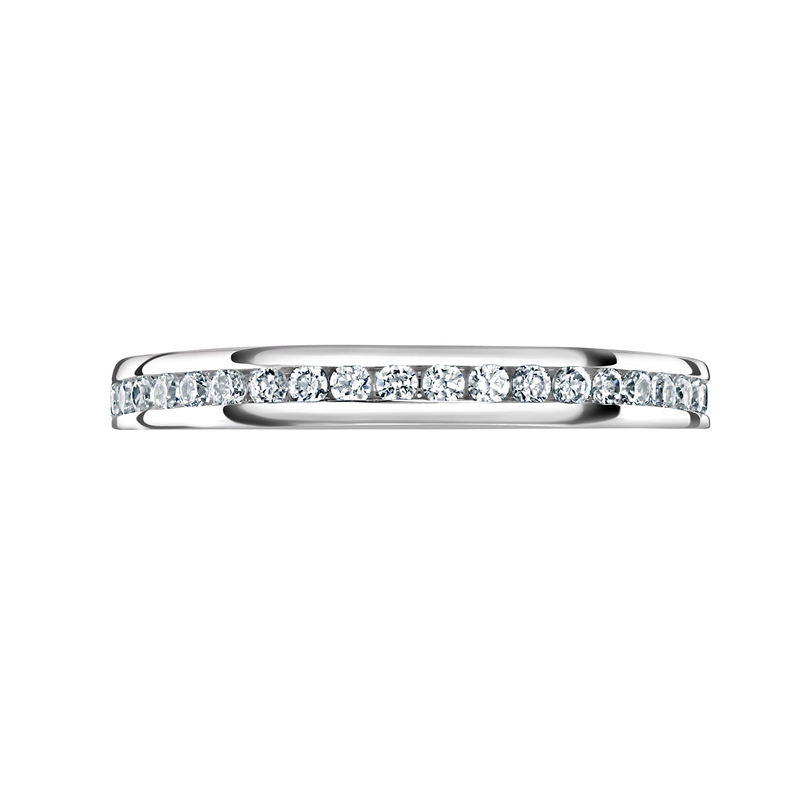 Platinum 0.50 Carat Brilliant Cut Channel Set Full Eternity Ring - Ring Size P