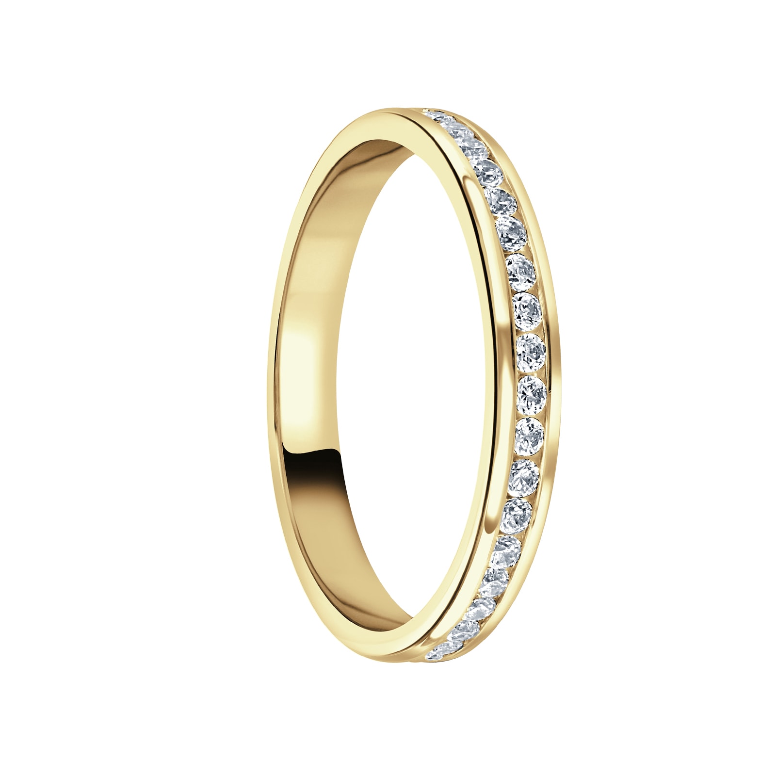 Mappin & Webb 18 Carat Yellow Gold 0.50 Carat Brilliant Cut Channel Set Full Eternity Ring - Ring Size K Mappin & Webb 18 Carat Yellow Gold 0.50 Carat Brilliant Cut Channel Set Full Eternity Ring - Ring Size K
