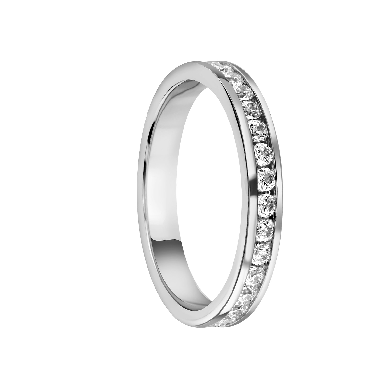 Mappin & Webb Platinum 0.75 Carat Brilliant Cut Channel Set Full Eternity Ring
