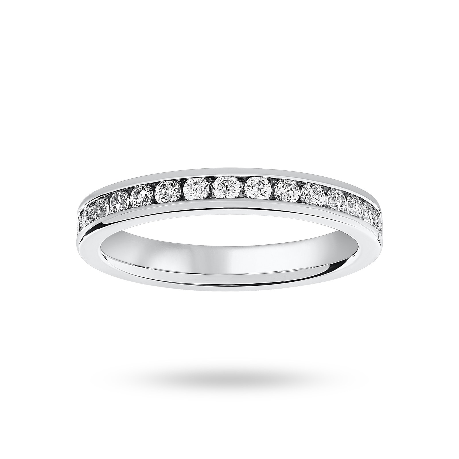 Platinum 0.75 Carat Brilliant Cut Channel Set Full Eternity Ring – Ring Size M