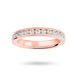 06505762 - 18 Carat Rose Gold 1.00 Carat Brilliant Cut Channel Set Full Eternity Ring